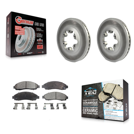 Front Coat Disc Brake Rotor Ceramic Pad Kit For Chevrolet Colorado GMC Canyon Isuzu i-280 KGT-100029
