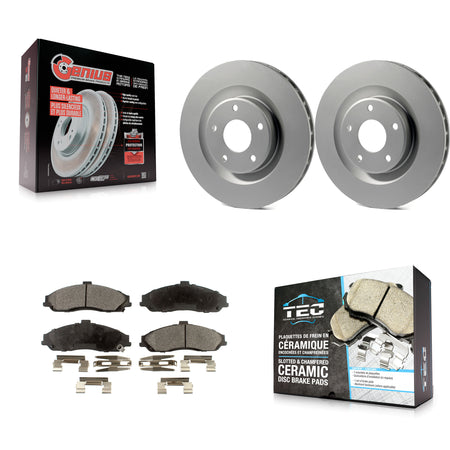 Front Coated Disc Brake Rotors And Ceramic Pads Kit For Chevrolet Corvette Cadillac XLR KGT-100032