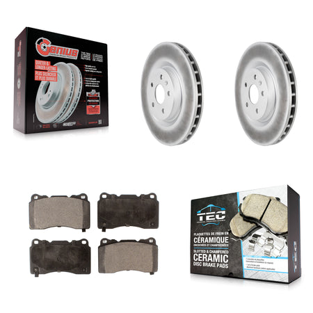 Front Coated Disc Brake Rotors And Ceramic Pads Kit For Pontiac G8 Buick Regal KGT-100056