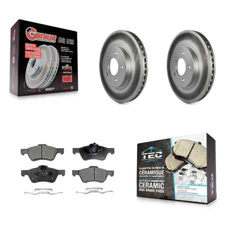 Front Coat Disc Brake Rotor Ceramic Pad Kit For Ford Escape Mazda Tribute Mercury Mariner KGT-100095
