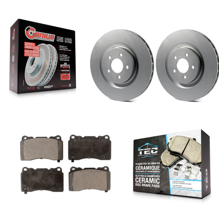 Front Coated Disc Brake Rotors And Ceramic Pads Kit For Ford Mustang KGT-100108