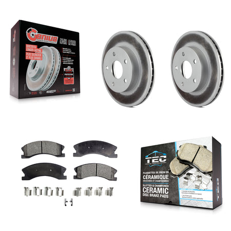 Front Coated Disc Brake Rotors And Ceramic Pads Kit For Jeep Grand Cherokee KGT-100142