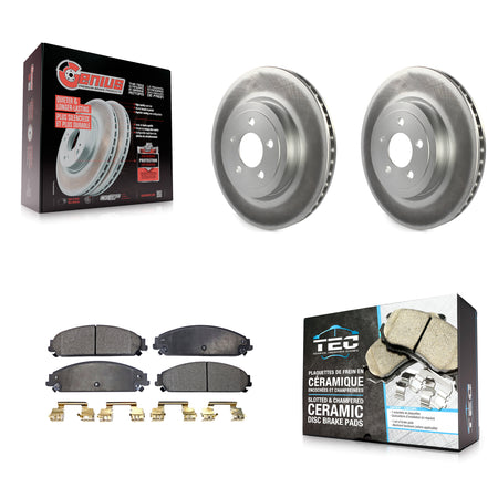 Front Coated Brake Rotor Ceramic Pad Kit For Dodge Chrysler 300 Charger Challenger Magnum KGT-100161