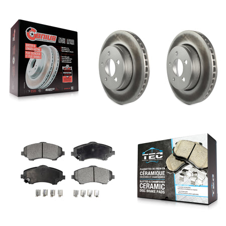 Front Coated Disc Brake Rotors And Ceramic Pads Kit For Jeep Liberty Dodge Nitro KGT-100169