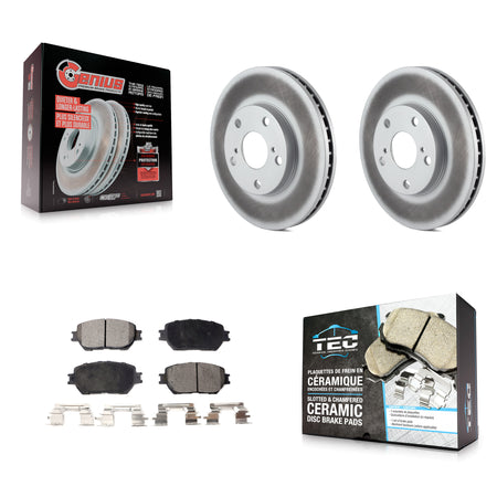 Front Coated Disc Brake Rotors Ceramic Pad Kit For Toyota Camry With 275mm Diameter Rotor KGT-100197