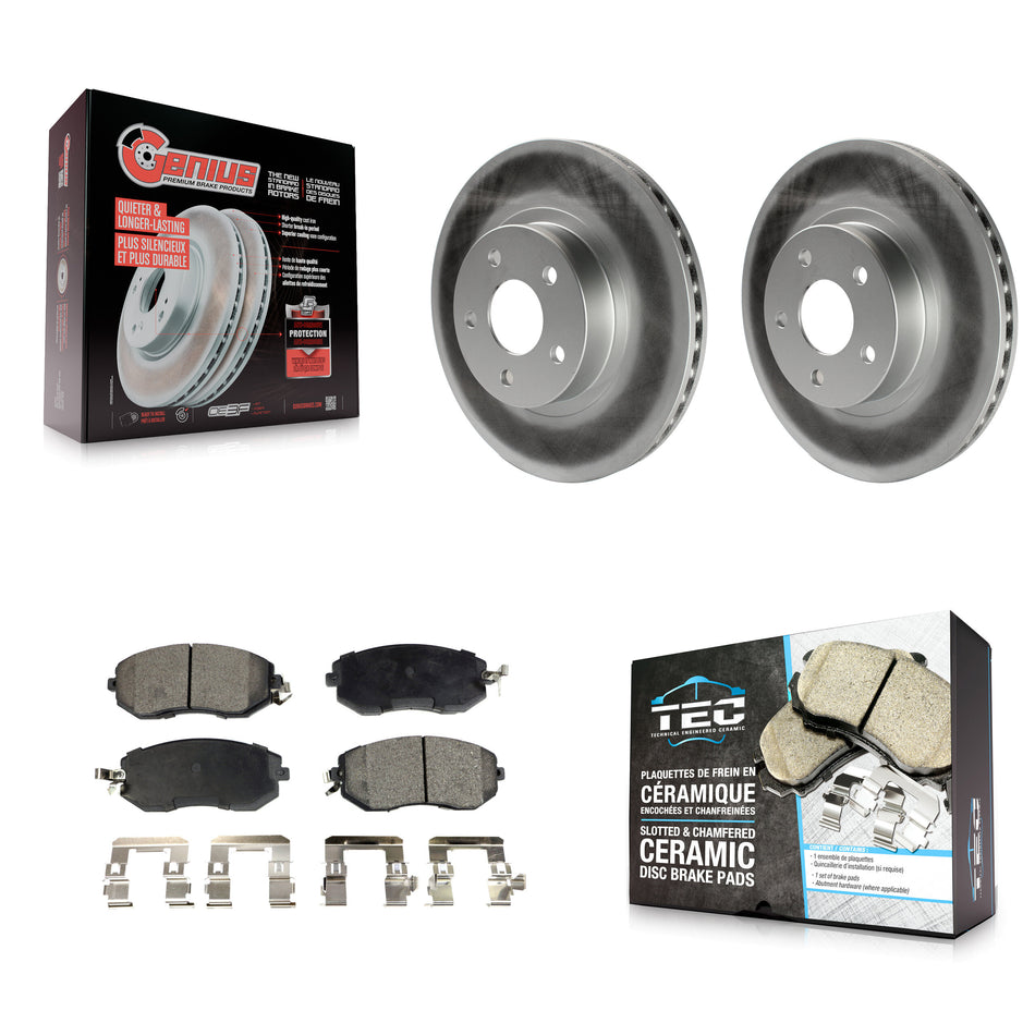 Front Coated Disc Brake Rotors And Ceramic Pads Kit For Subaru Impreza Scion FR-S BRZ KGT-100209