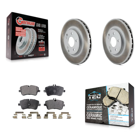 Front Coated Brake Rotor & Ceramic Pad Kit For Mercedes-Benz C280 C240 CLK350 CLK320 C320 KGT-100223