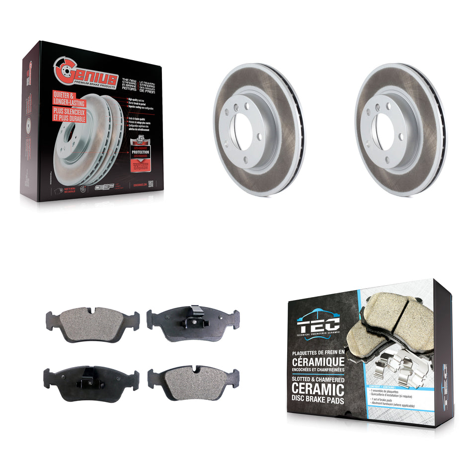 Front Coat Brake Rotor Ceramic Pad Kit For BMW Z3 Z4 320i 328i 323i 325i 318i 323Ci 328is KGT-100225