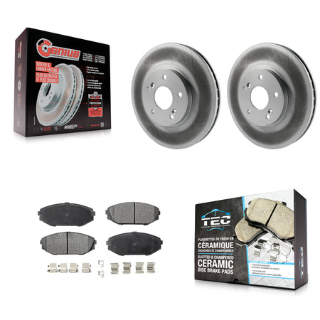 Front Coated Disc Brake Rotors And Ceramic Pads Kit For Honda Odyssey Acura MDX KGT-100228