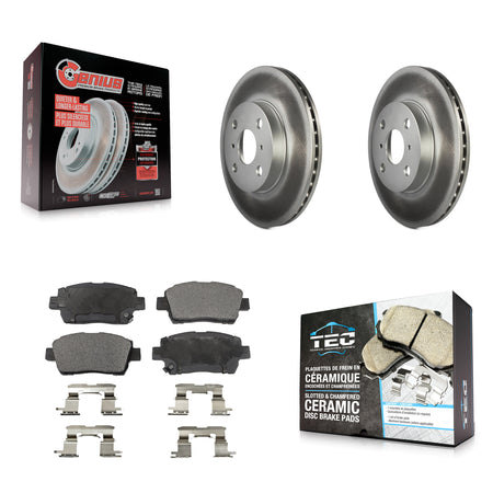 Front Coated Disc Brake Rotors And Ceramic Pads Kit For Toyota Echo MR2 Spyder KGT-100245