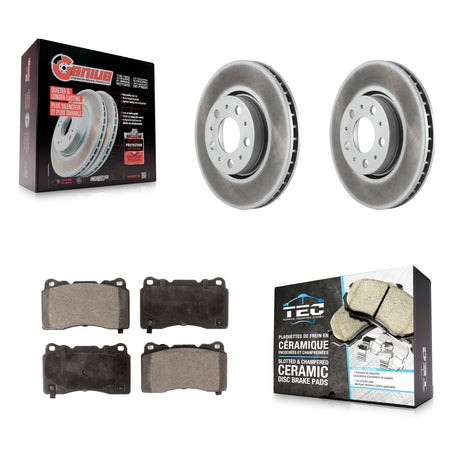 Front Coated Brake Rotors Ceramic Pad Kit For Volvo V70 R With 286mm Diameter Rotor KGT-100263