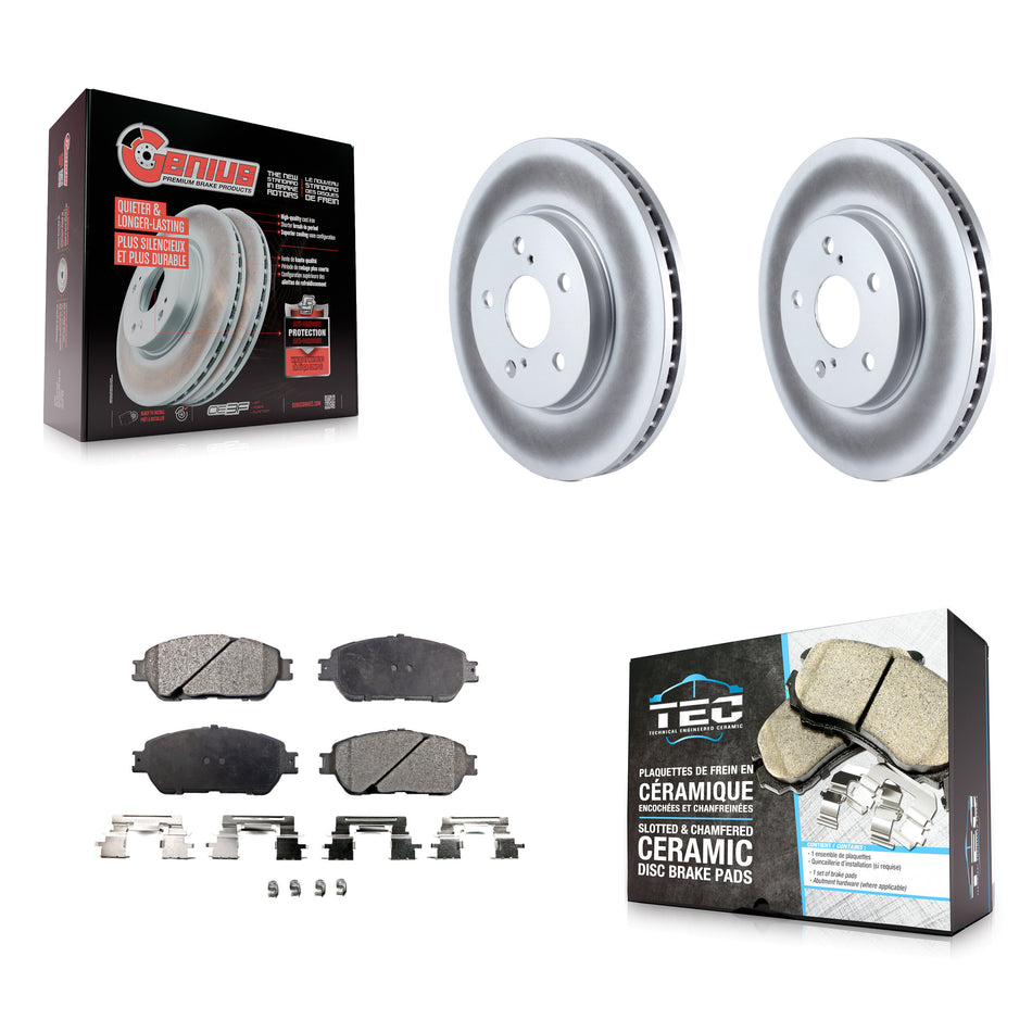 Front Coat Brake Rotors Ceramic Pad Kit For Toyota Sienna Camry Solara Avalon Lexus ES300 KGT-100274