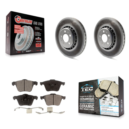 Front Coated Brake Rotor & Ceramic Pad Kit For Volvo XC90 With 336mm Diameter KGT-100352