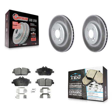 Front Coated Disc Brake Rotors And Ceramic Pads Kit For Mini Cooper KGT-100417