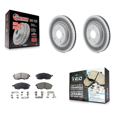 Front Coated Disc Brake Rotors And Ceramic Pads Kit For 2007-2012 Nissan Sentra SE-R KGT-100425