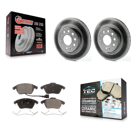 Front Coated Disc Brake Rotors And Ceramic Pads Kit For Volkswagen GTI Audi A3 Quattro KGT-100493