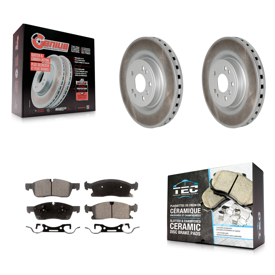 Front Coat Disc Brake Rotors Ceramic Pad Kit For Mercedes-Benz ML350 GLE350 ML250 GLE300d KGT-100509