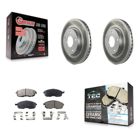 Front Coated Disc Brake Rotors And Ceramic Pads Kit For Nissan Sentra KGT-100534