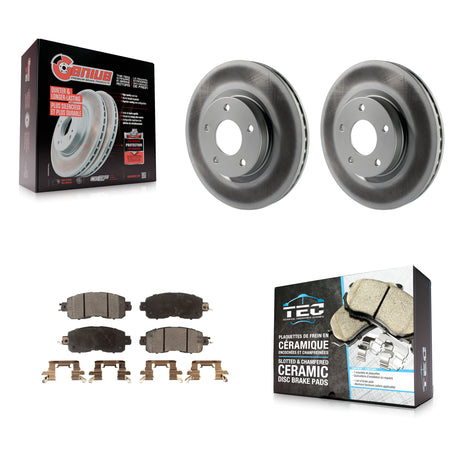 Front Coated Disc Brake Rotors And Ceramic Pads Kit For Nissan Altima KGT-100544