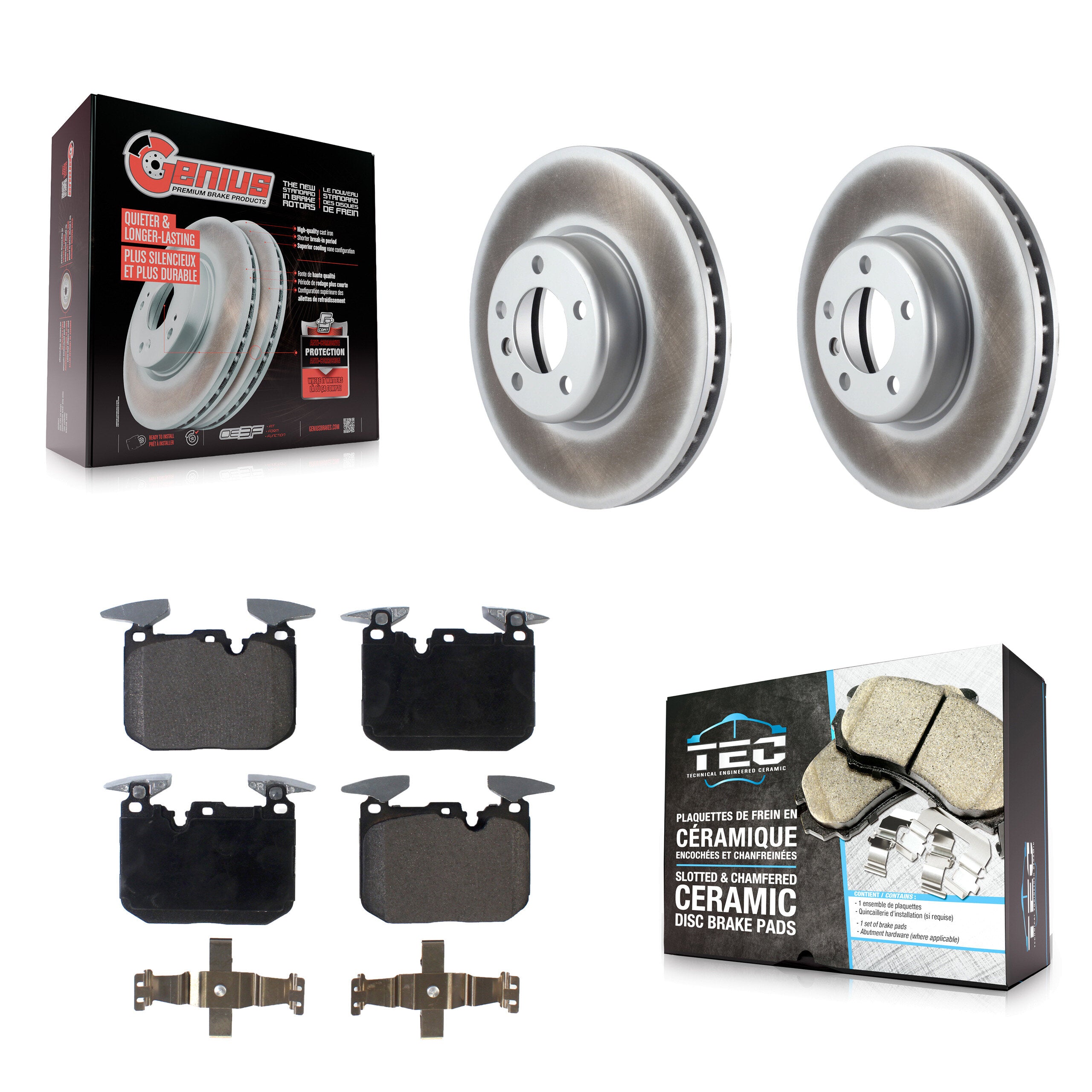 Front Coat Brake Rotors Ceramic Pad Kit For BMW 328i xDrive 330i 320i 435i 440i 228i Gran KGT-100558