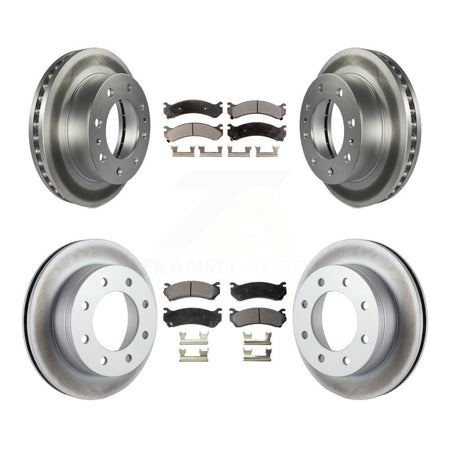 Front Rear Coat Brake Rotor Ceramic Pad Kit For Chevrolet GMC Sierra 2500 HD Silverado H2 KGT-100599