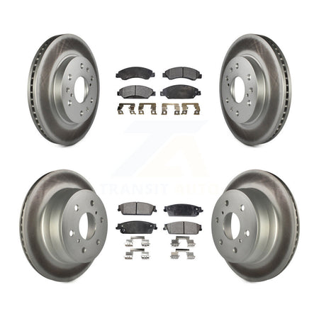 Front Rear Coat Brake Rotor Ceramic Pad Kit For Chevrolet Avalanche Cadillac GMC Tahoe XL KGT-100618