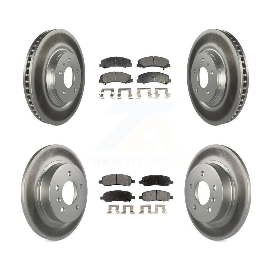 Front Rear Coat Disc Brake Rotor Ceramic Pad Kit For 2006-2011 Buick Lucerne Cadillac DTS KGT-100631