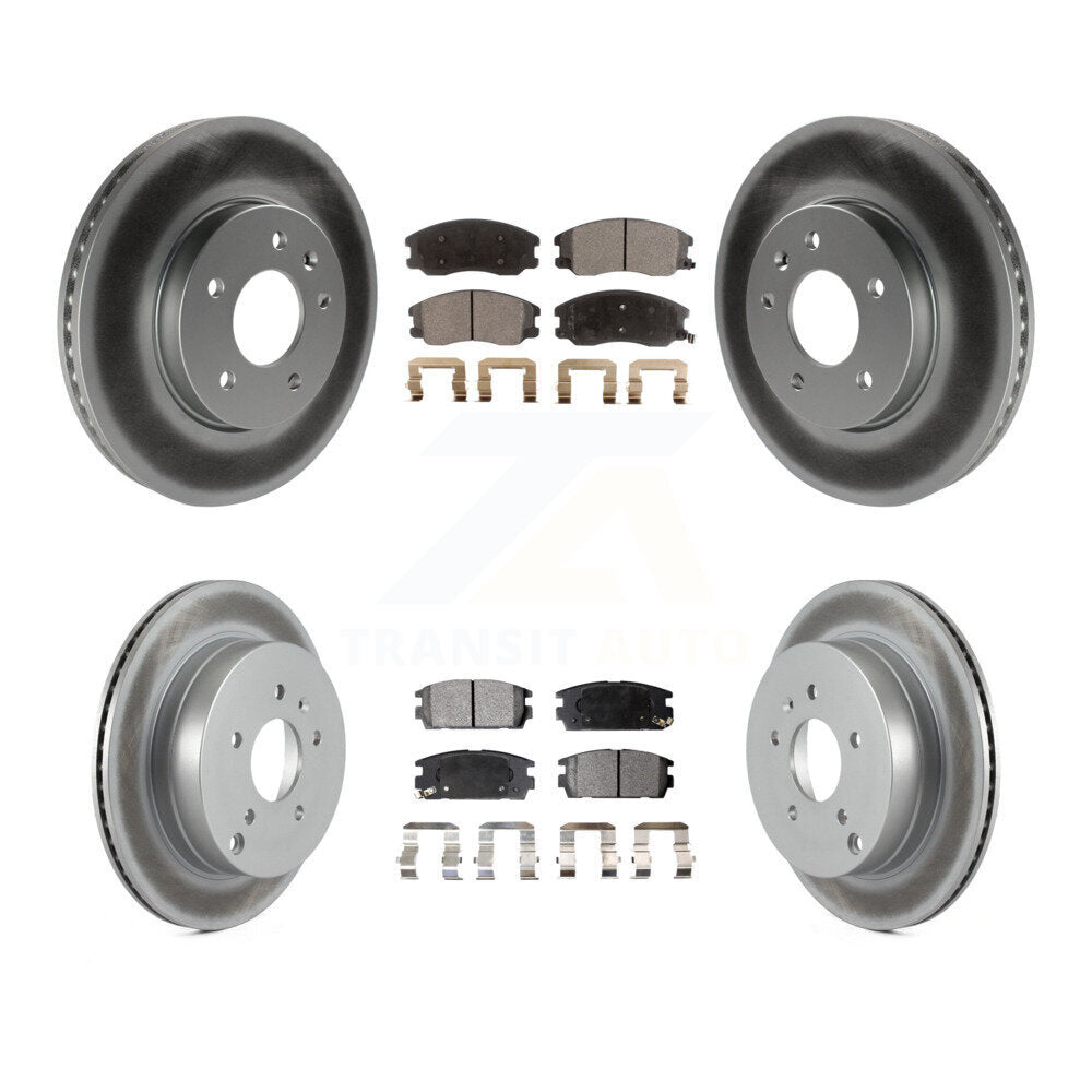 Front Rear Coat Brake Rotors Ceramic Pad Kit For Chevrolet Equinox Pontiac Torrent Saturn KGT-100636