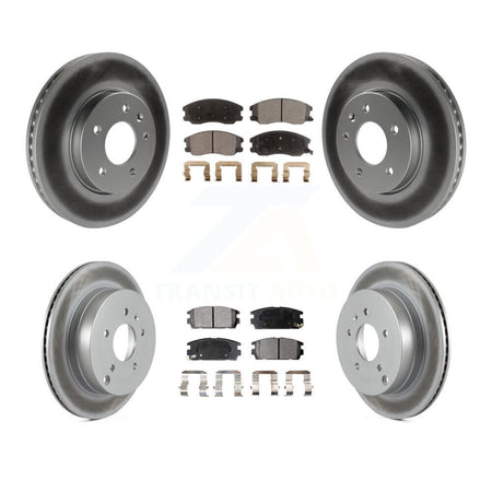 Front Rear Coat Brake Rotors Ceramic Pad Kit For Chevrolet Equinox Pontiac Torrent Saturn KGT-100636