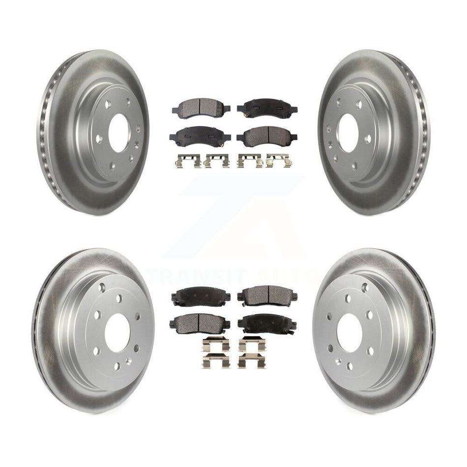 Front Rear Coat Brake Rotor Ceramic Pad Kit For GMC Acadia Buick Enclave Chevrolet Saturn KGT-100637