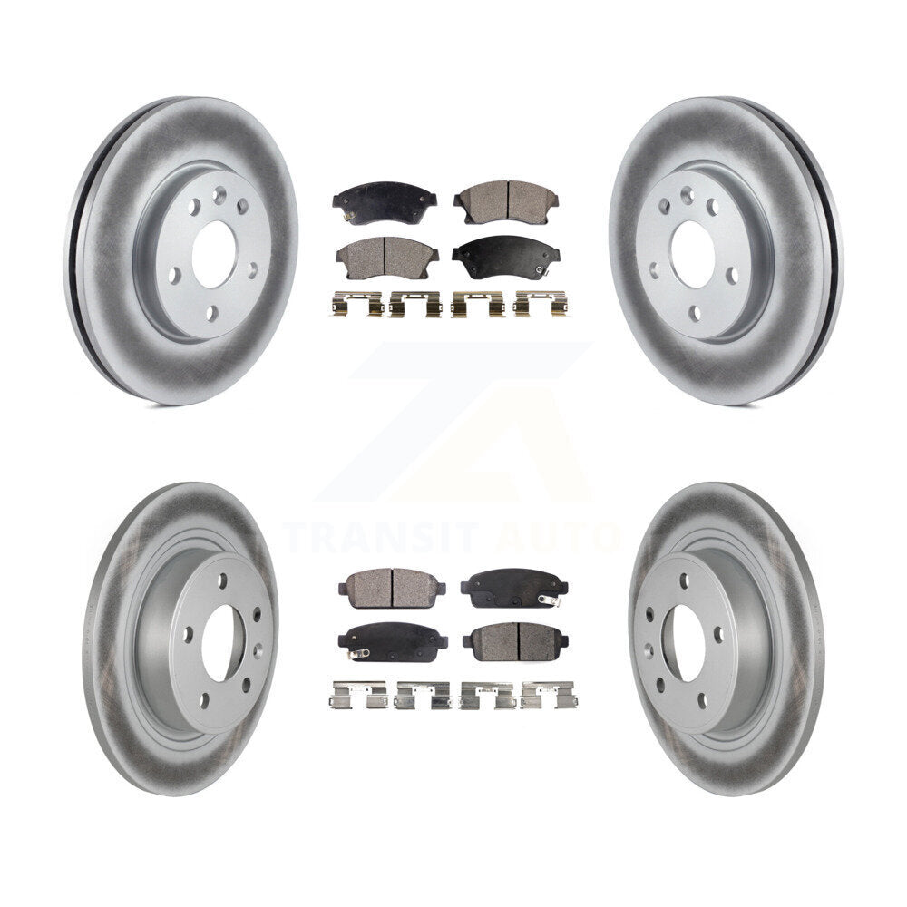 Front Rear Coated Disc Brake Rotors And Ceramic Pads Kit For Chevrolet Cruze KGT-100648