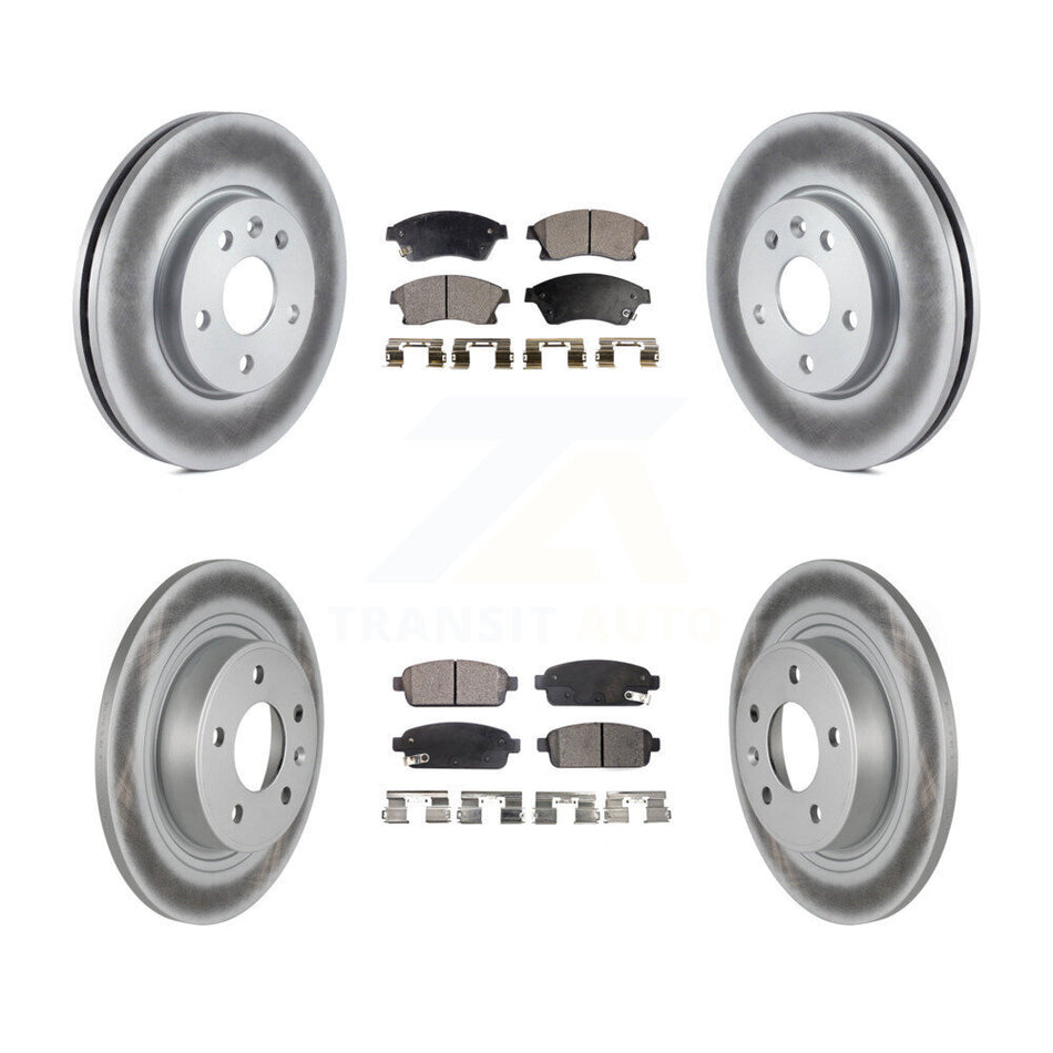 Front Rear Coated Disc Brake Rotors And Ceramic Pads Kit For Chevrolet Cruze KGT-100648