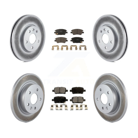 Front Rear Coated Disc Brake Rotors And Ceramic Pads Kit For Chevrolet Cruze KGT-100649