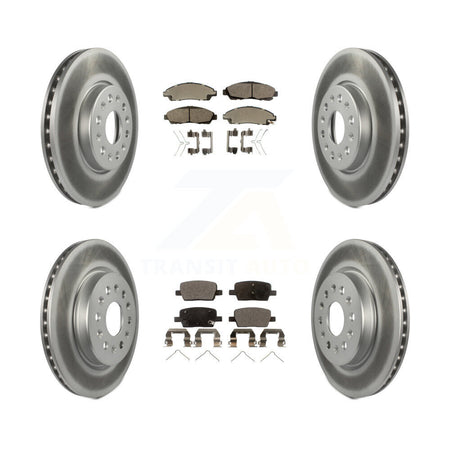 Front Rear Coat Disc Brake Rotor Ceramic Pad Kit For Chevrolet Traverse GMC Acadia Blazer KGT-100659