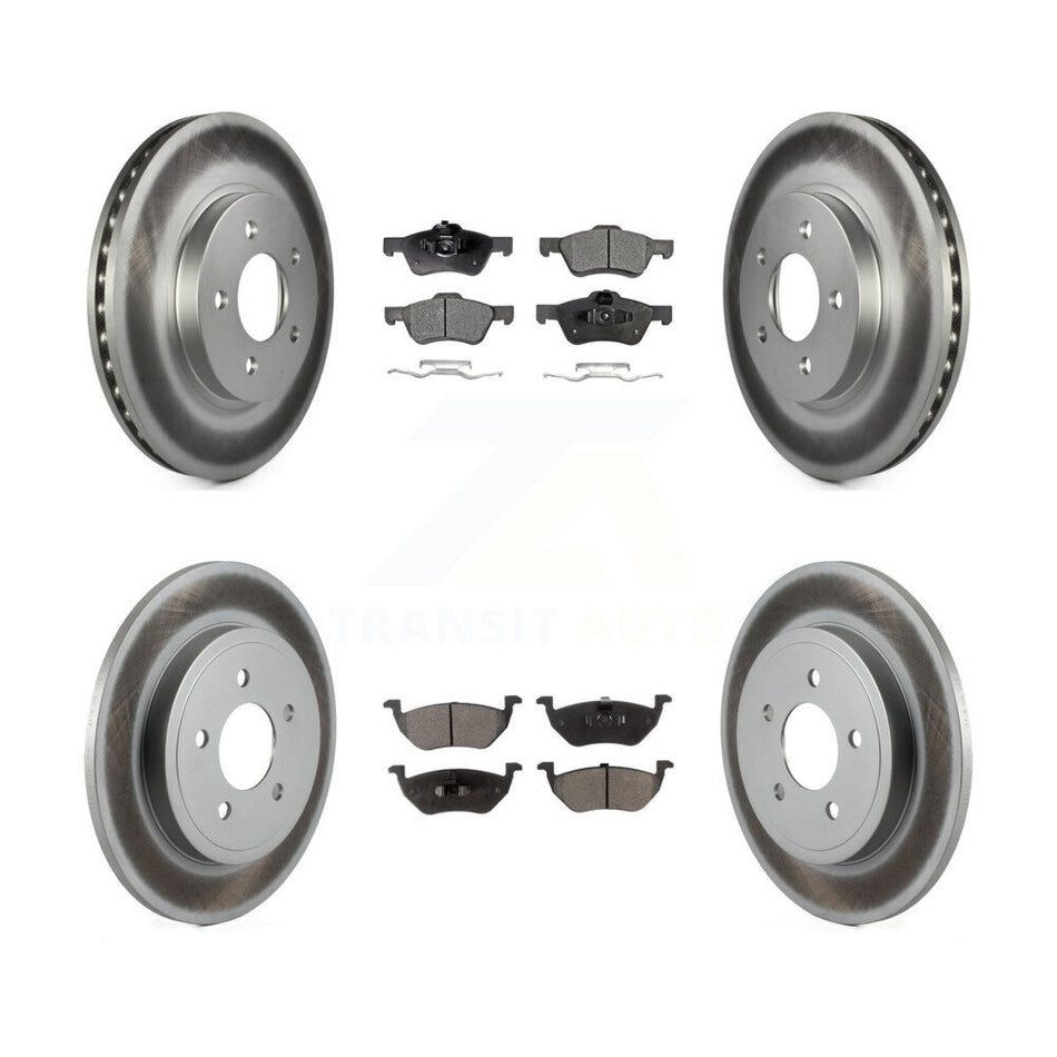 Front Rear Coat Brake Rotor Ceramic Pad Kit For Ford Escape Mazda Tribute Mercury Mariner KGT-100681