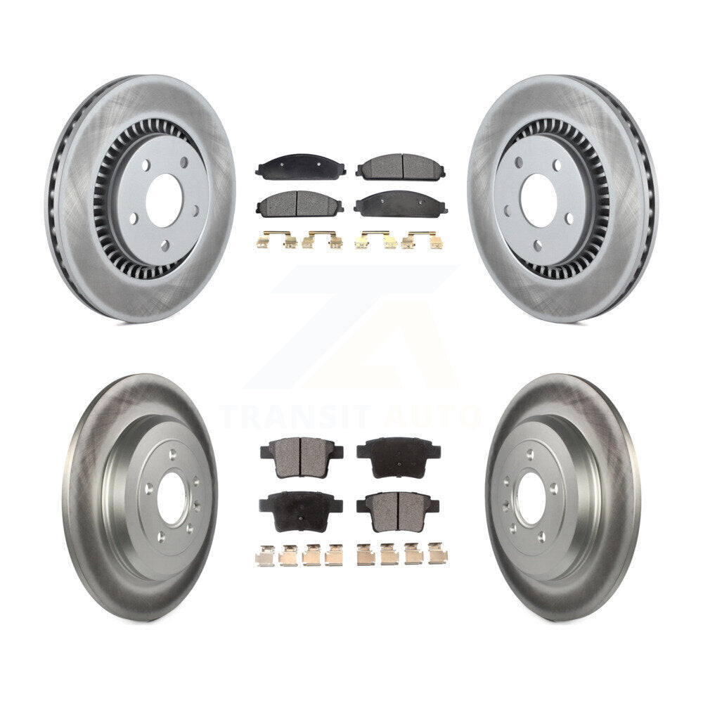 Front Rear Coat Disc Brake Rotor Ceramic Pad Kit For Ford Five Hundred Freestyle Taurus X KGT-100688