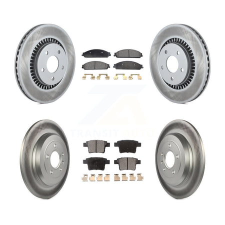 Front Rear Coat Disc Brake Rotor Ceramic Pad Kit For Ford Five Hundred Freestyle Taurus X KGT-100688