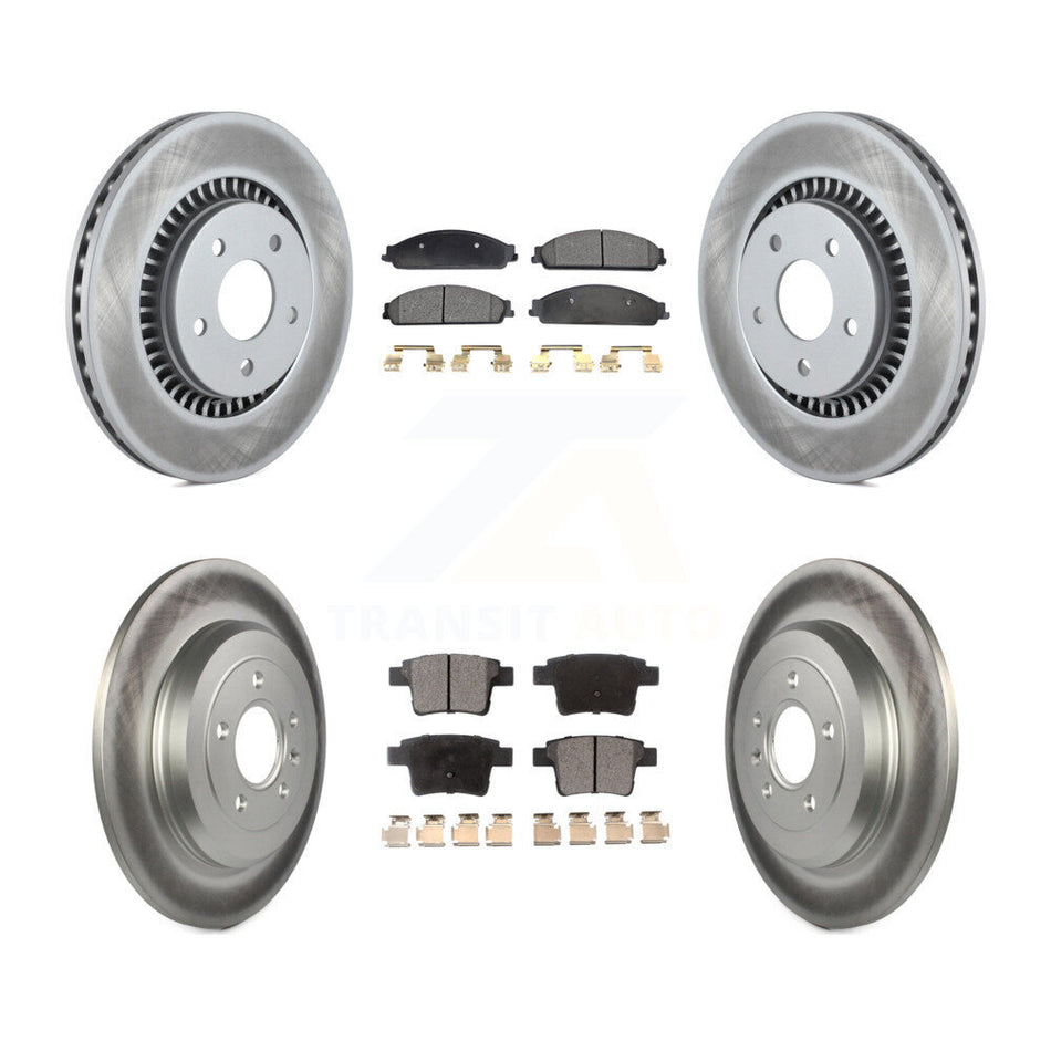 Front Rear Coat Disc Brake Rotor Ceramic Pad Kit For Ford Five Hundred Freestyle Taurus X KGT-100688