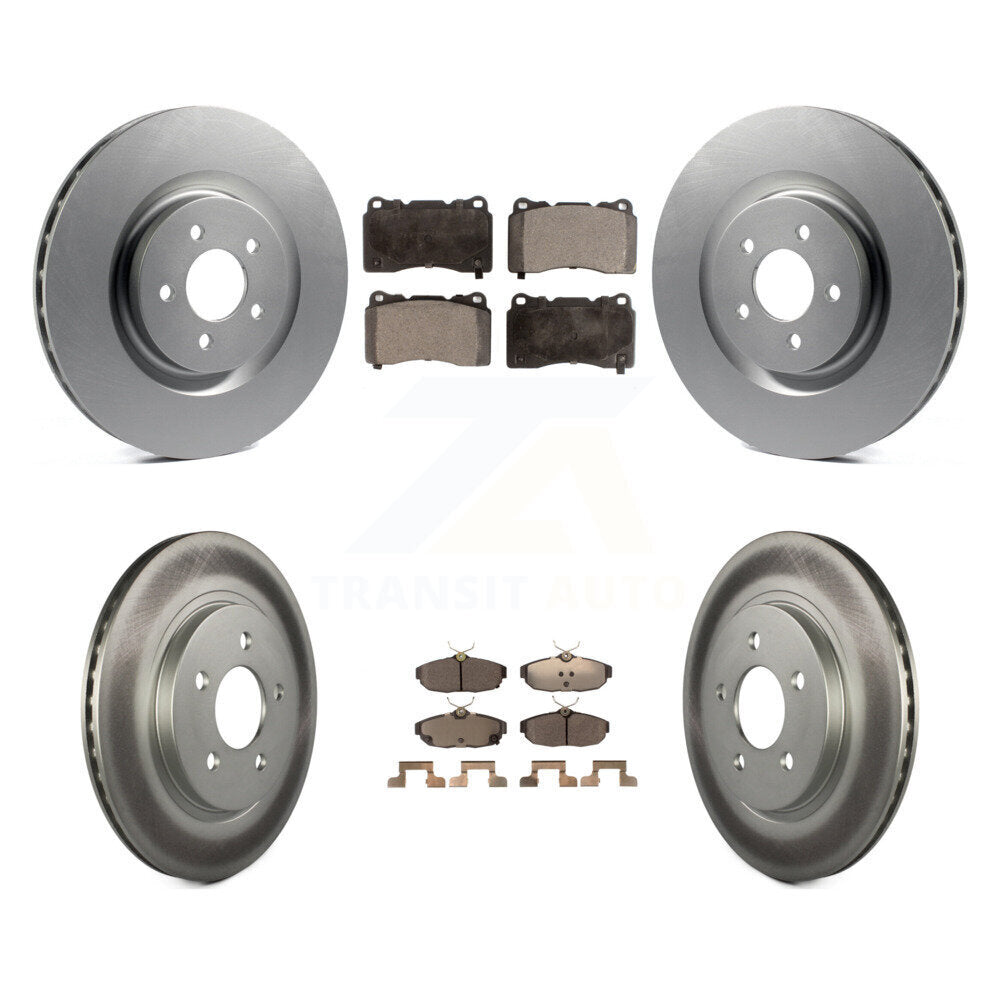 Front Rear Coated Brake Rotor Ceramic Pad Kit For 2012 Ford Mustang Boss 302 Shelby GT500 KGT-100700
