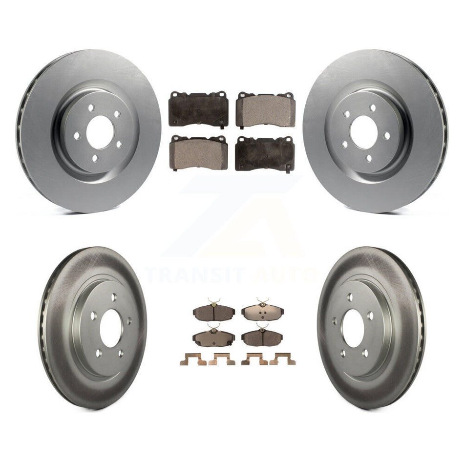Front Rear Coated Brake Rotor Ceramic Pad Kit For 2012 Ford Mustang Boss 302 Shelby GT500 KGT-100700