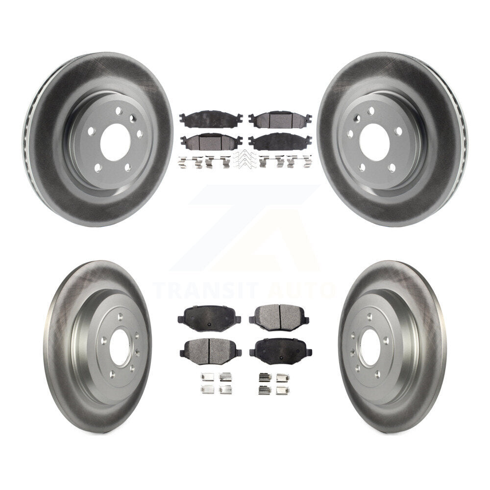 Front Rear Coat Brake Rotor Ceramic Pad Kit For Ford Explorer Flex Taurus Lincoln MKT MKS KGT-100713