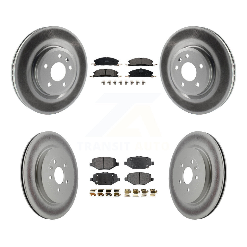 Front Rear Coat Brake Rotor Ceramic Pad Kit For 2013 Ford Explorer With Heavy Duty Brakes KGT-100715