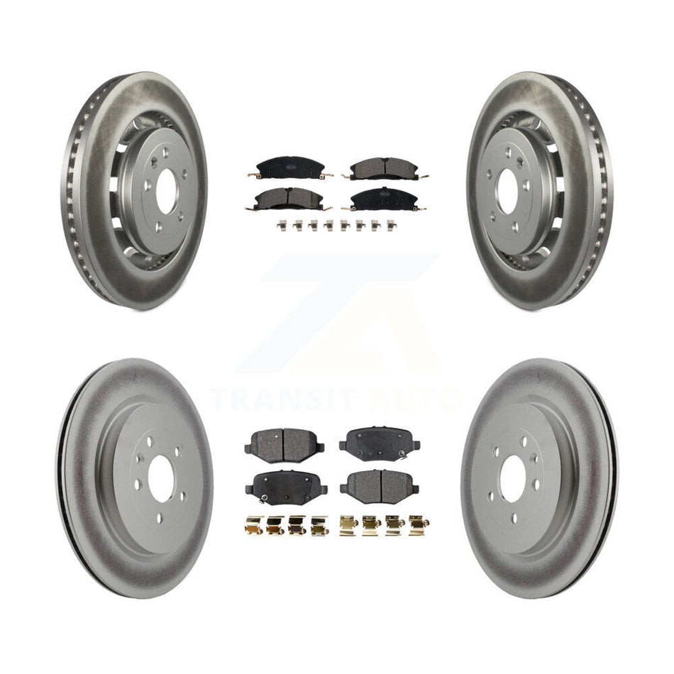 Front Rear Coated Brake Rotors Ceramic Pad Kit For Ford Explorer Flex Taurus Police Sedan KGT-100724