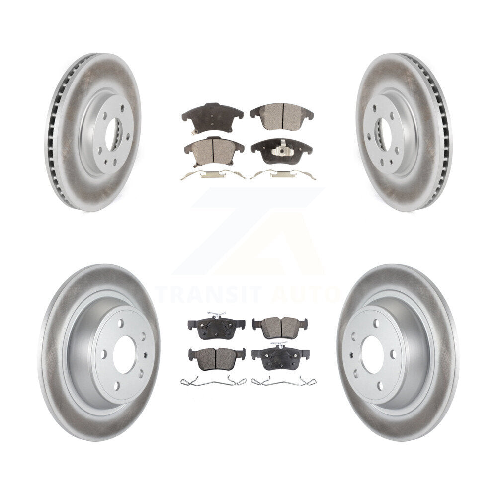 Front Rear Coated Disc Brake Rotors And Ceramic Pads Kit For Ford Fusion Lincoln MKZ KGT-100725