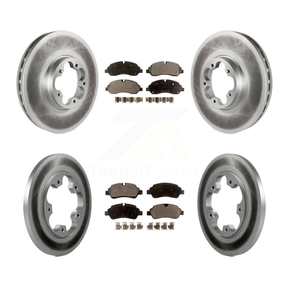 Front Rear Coat Brake Rotors Ceramic Pad Kit For Ford Transit-250 Transit-150 Transit-350 KGT-100730