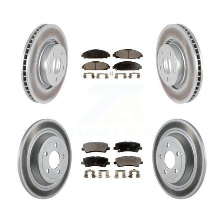 Front Rear Coated Disc Brake Rotors And Ceramic Pads Kit For Ford Mustang V6 with 3.7L KGT-100731