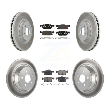 Front Rear Coat Brake Rotor Ceramic Pad Kit For Ford Edge With 316mm Diameter KGT-100732