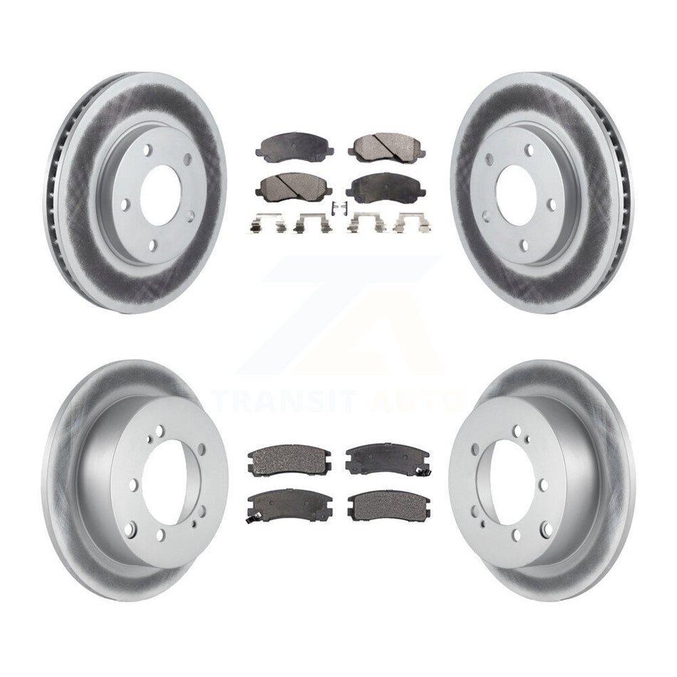 Front Rear Coat Brake Rotor Ceramic Pad Kit For Chrysler Sebring Mitsubishi Eclipse Dodge KGT-100746