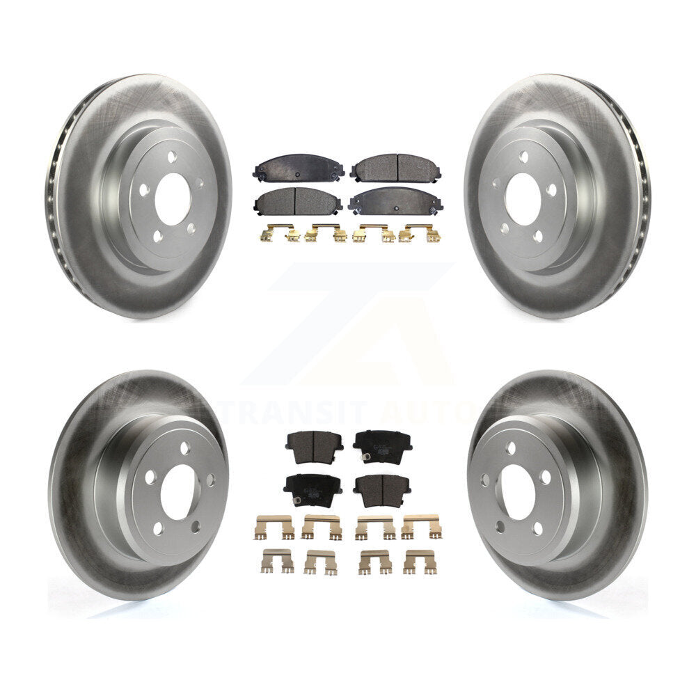 Front Rear Coat Disc Brake Rotor Ceramic Pad Kit For 2005-2006 Chrysler 300 AWD with 3.5L KGT-100763