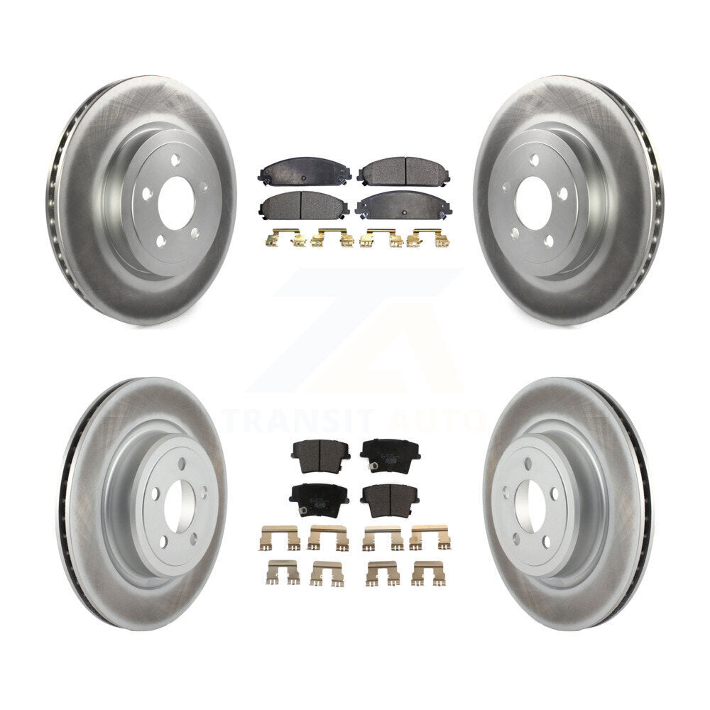 Front Rear Coated Disc Brake Rotors Ceramic Pad Kit For Dodge Charger With Police Package KGT-100765